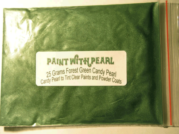 25 Gram Bag of Forest Green Candy Pearls ® ®.