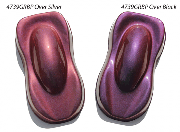 Gold Red Blue Purple Chameleon 4739GRBP over silver and black.