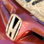 Orange Copper Metal Flake on a Honda hood