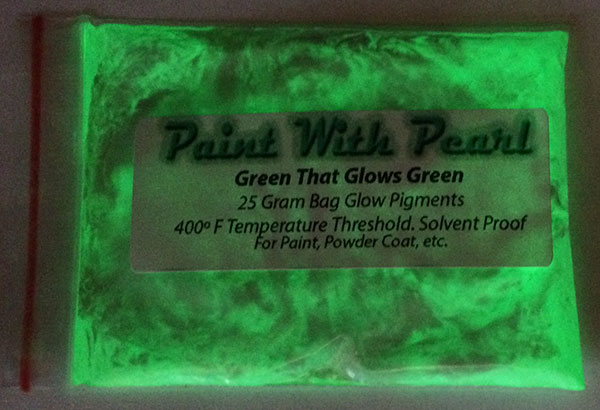 Glow in the Dark Pigments. Green glows green pigment for paint and other coatings.