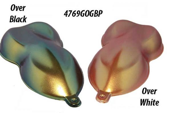Gold Orange Green Blue Purple Chameleon Pearls for Custom Paint and Powder coatings.